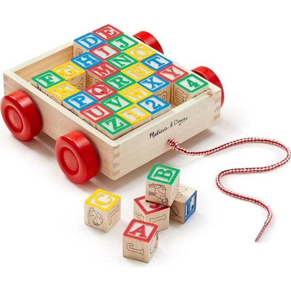 Melissa & Doug Classic ABC Block Cart Kids/Childrens Interactive Play Toy 2y+