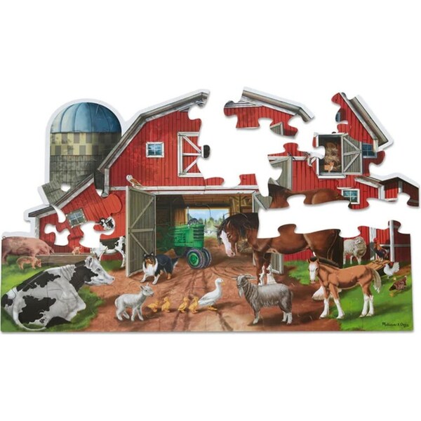 32pc Melissa & Doug Busy Barn Shaped Floor Puzzle Kids/Childrens Toy 3y+