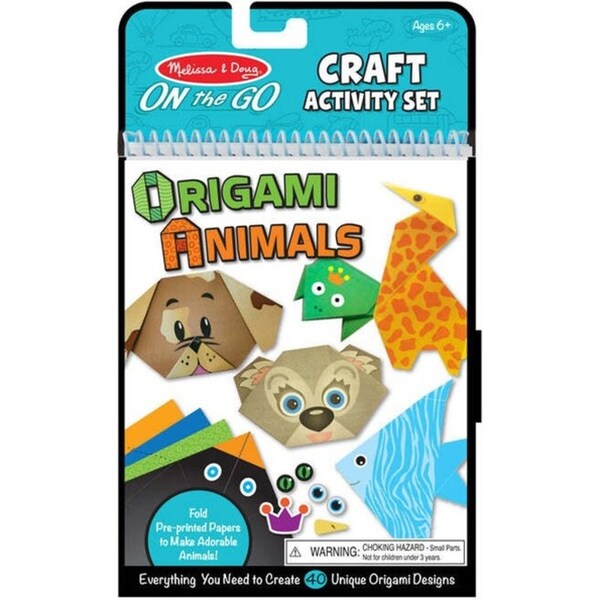 Melissa & Doug On The Go Craft Set Origami Animals Kids/Childrens Toy 5y+