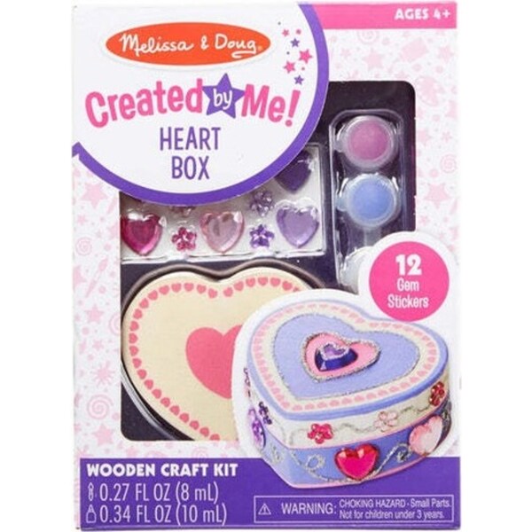 Melissa & Doug Created by Me! Wooden Heart Box Kids/Childrens Play Toy 4y+