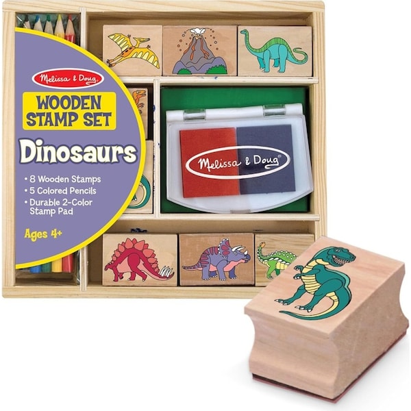 Melissa & Doug Dinosaur Stamp Set Kids/Childrens Interactive Play Toy 4y+
