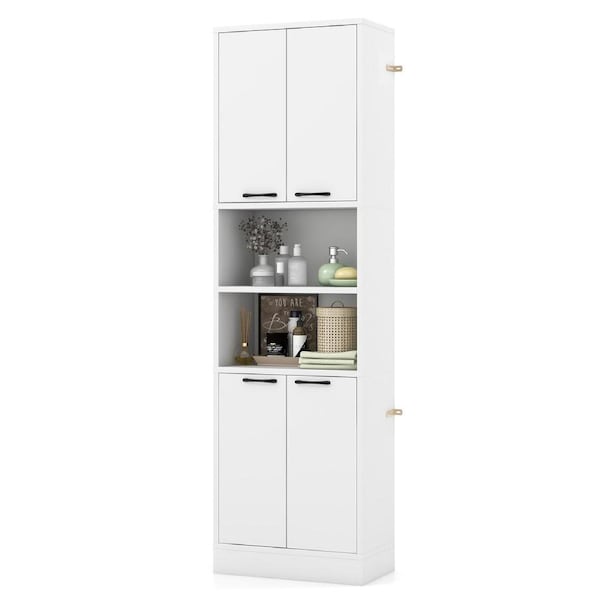 Giantex 190cm Buffet Sideboard Kitchen Cupboard w/Doors & Shelves Home Office Storage Cabinet White