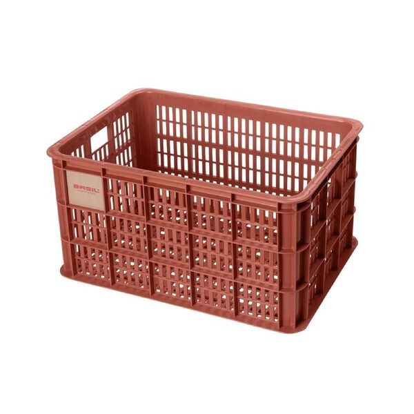 Basil Bicycle Crate L 40L Recycled Synthetic Terra Red
