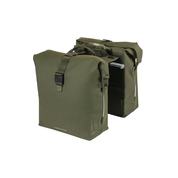Basil Soho Bicycle Double Bag Nordlicht MIK 41L Moss Green - Green