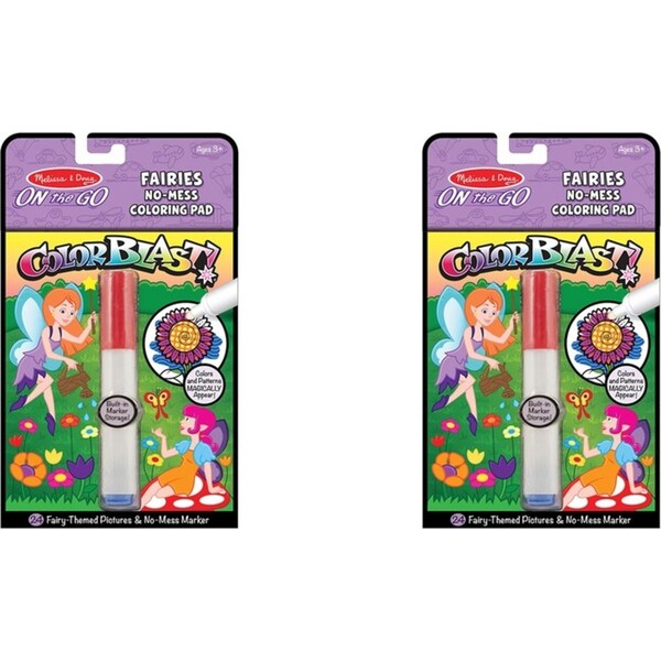 2x Melissa & Doug On The Go Color Blast! Fairies Childrens Interactive Toy 3y+