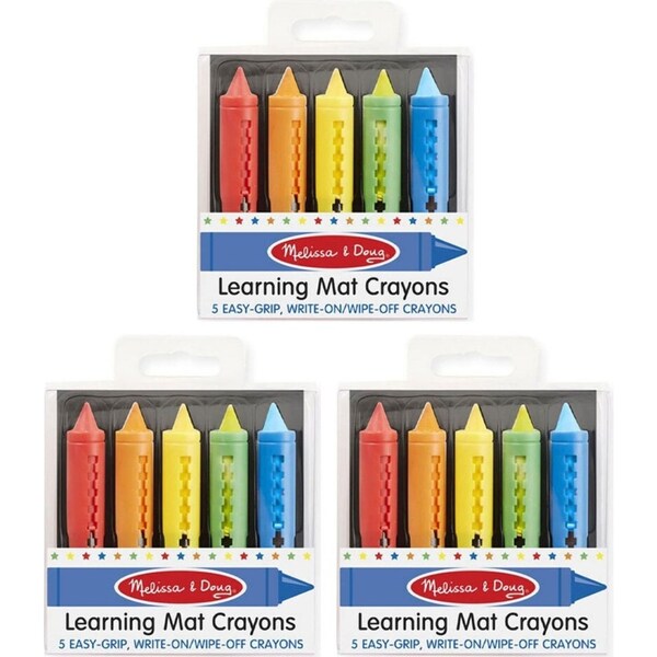 3x Melissa & Doug Learning Mat Crayons Kids/Childrens Interactive Play Toy 3y+