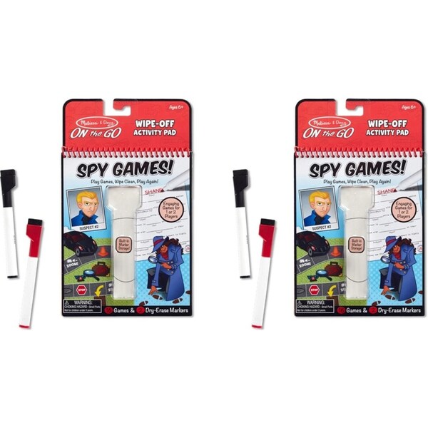 2x Melissa & Doug On The Go Spy Games! Kids/Childrens Interactive Play Toy 6y+