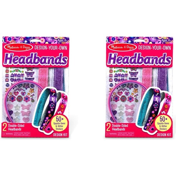 2x Melissa & Doug Design-Your-Own Headbands Childrens Interactive Play Toy 4y+