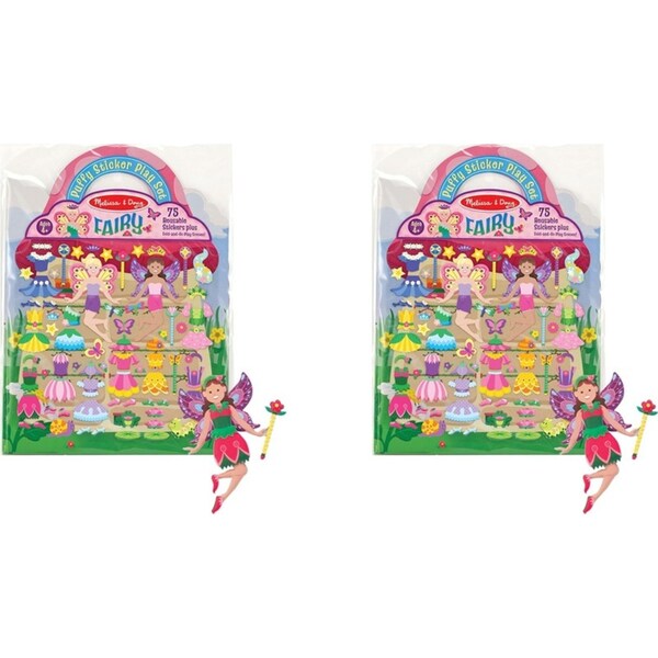 2x Melissa & Doug Reusable Puffy Sticker Play Set Fairy Kids/Childrens ...
