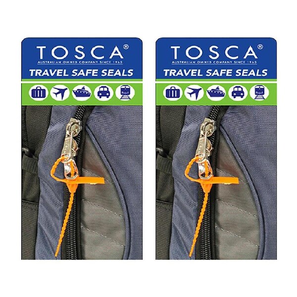 40pc Tosca Travel Tamper Proof Safety Luggage Bag Zip Security Seals - Orange