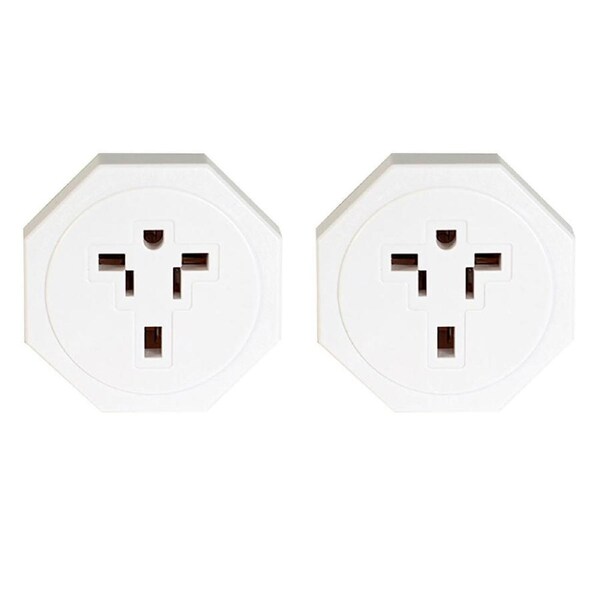 2x Tosca IB Travel Compact Power Adapter Converter Plug - UK/HK Compatibility