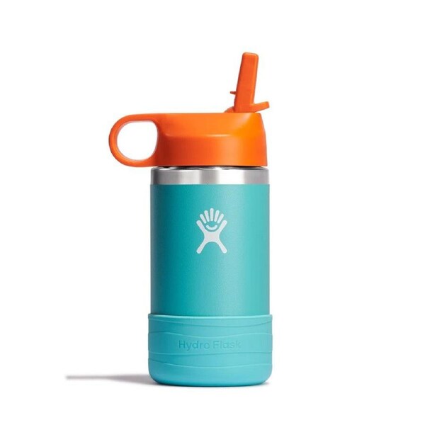 Hydro Flask Hydration Kids Bottle Wide Mouth With Straw Lid 12oz/354ml - Seaspray