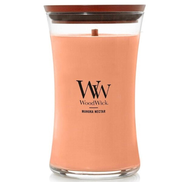 Woodwick Manuka Nectar Large Candle Crackles As It Burns 610G Hourglass