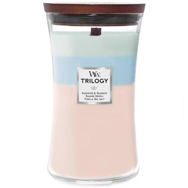 WoodWick Oceanic Trilogy Large Candle Crackles As It Burns 610G Hourglass