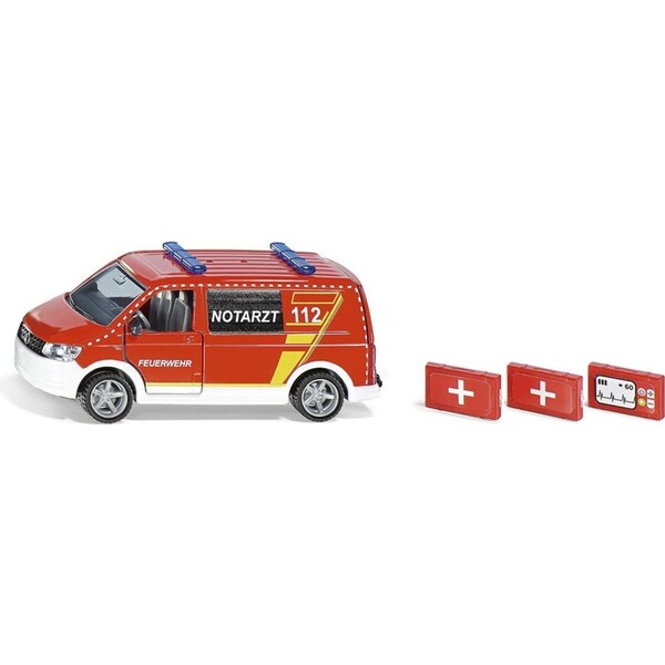 Siku 2116 VW T6 Emergency Car 1:50 Scale Diecast 104mm Kids Play Toy Red 3y+