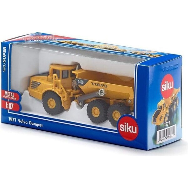 Siku 1:87 Scale Diecast Volvo Dumper Kids 130mm Construction Vehicle Toy YLLW 3+