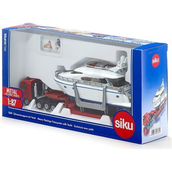 Siku 1:87 Scale Diecast Man Transporter Truck w/ Yacht Kids Play 268mm Toy 3y+