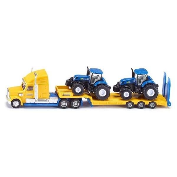 3pc Siku 1:87 Scale Diecast Truck w/ New Holland Tractors Kids Toy Set 3y+