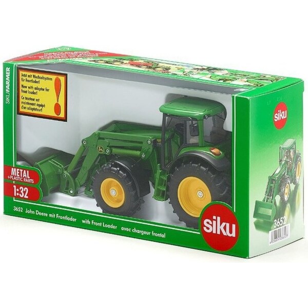 Siku 1:32 Scale Diecast John Deere w/ Front Loader Kids 243mm Vehicle Toy GRN 3+