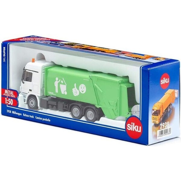 Siku 2938 Mercedes Benz Refuse Lorry 1:50 Scale Diecast 218mm Kids Play Toy 3y+