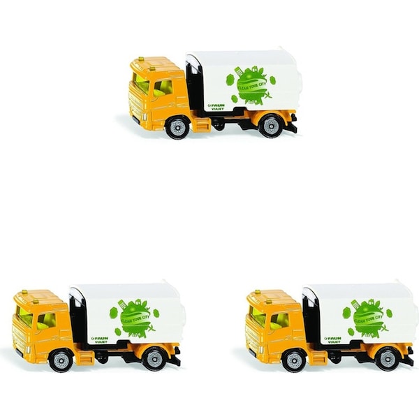 3x Siku 1104 Sweeper Cleaner Diecast Vehicle Kids/Children 80mm Fun Play Toy 3y+