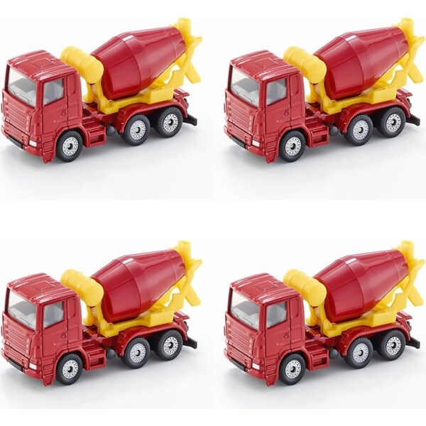 4x Siku 0813 Cement Mixer Diecast Construction Vehicle Kids/Children Toy 3y+