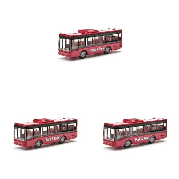 3x Siku 1021 City Urban Bus Park & Ride Diecast Vehicle Kids/Children Toy 3y+
