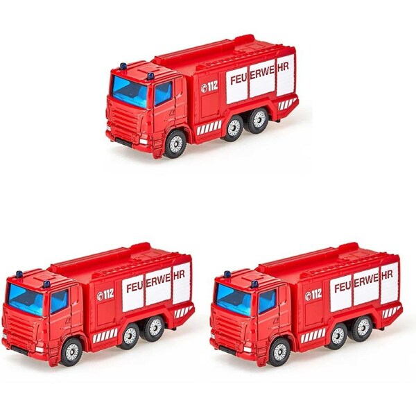 3x Siku 1034 Water Cannon Truck Diecast 84mm Vehicle Kids/Children Play Toy 3y+