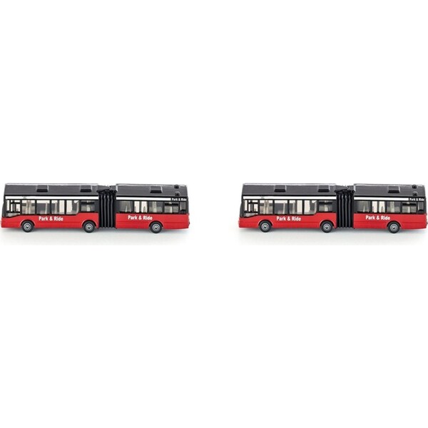 2x Siku Man Hinged Articulated Bus Black Diecast Kids/Children Play Toy 3y+