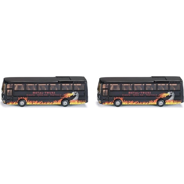 2x Siku 1624 Man Truck & Bus AG Coach Black Diecast Kids Toy 3y+ 1:87 Scale