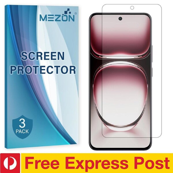 [3 Pack] OPPO Reno12 5G Premium Clear Edge-to-Edge Full Coverage Hydrogel Screen Protector Film by MEZON (OPPO Reno12 5G, Hydrogel) – FREE EXPRESS