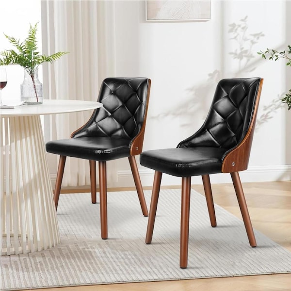 2x ALFORDSON Dining Chairs Black