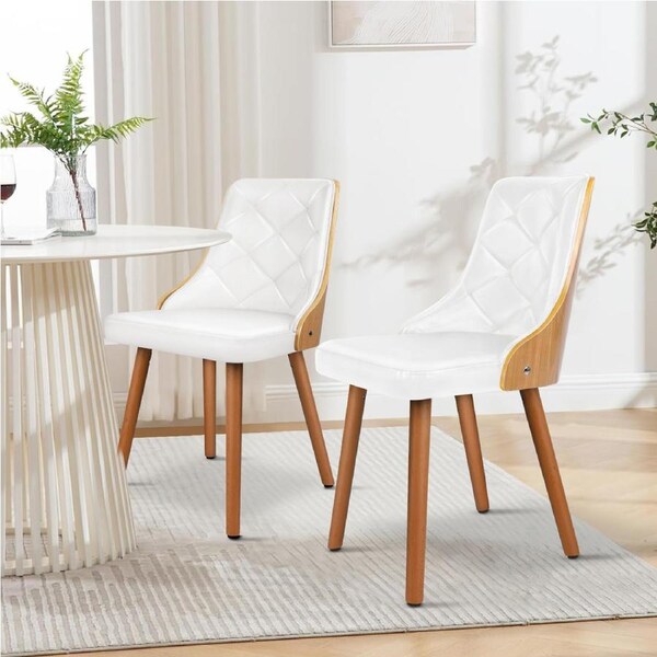 ALFORDSON 2x Dining Chairs Kitchen Lounge Glossy White