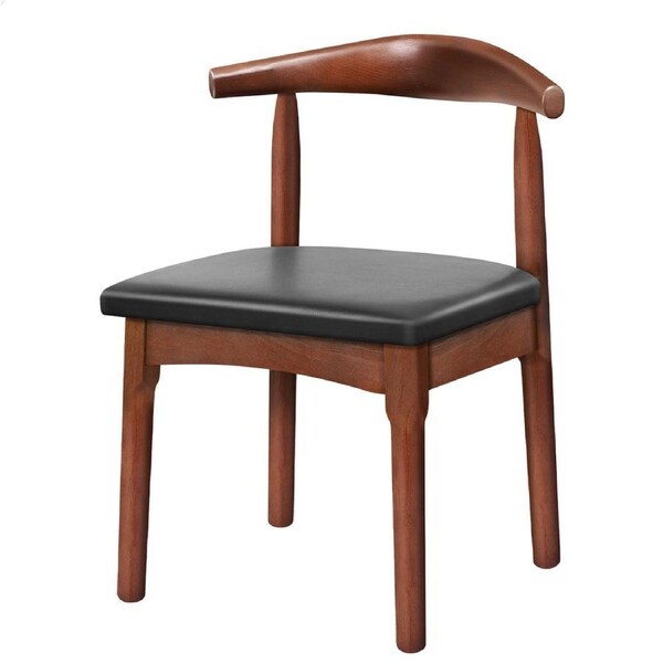 ALFORDSON Dining Chairs Walnut Wood PU Leather