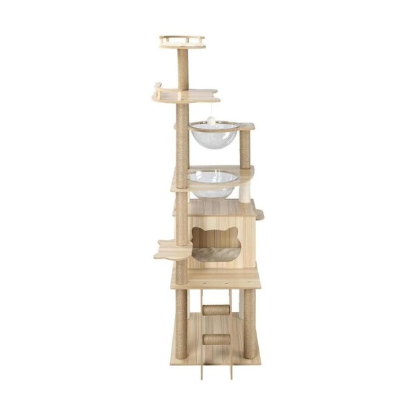 Alopet 174 cm Cat Tree with Scratching Post Cat Condo Ladder