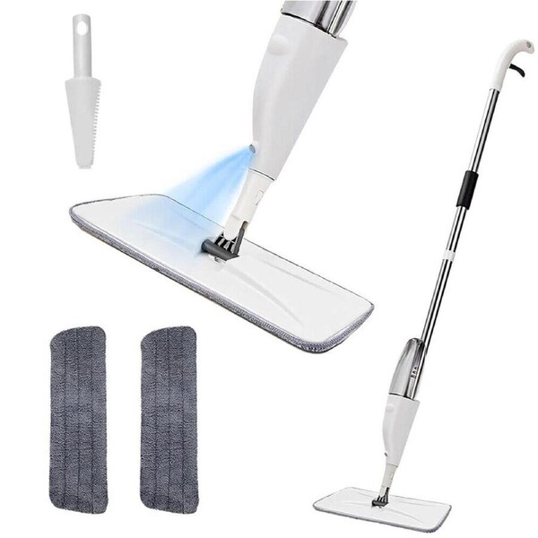 Spray Mop Microfiber Flat Mop Cleaner Household Floor Kitchen Bath Broom Sweeper