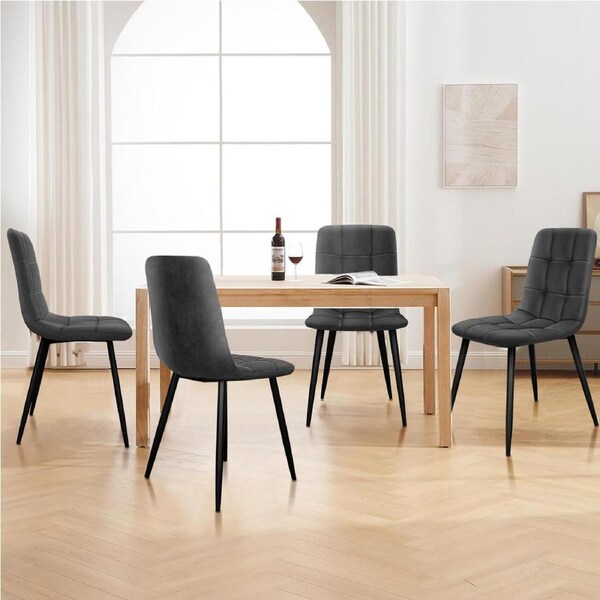 ALFORDSON Dining Chair Set of 4 Kitchen Lounge Cafe Grey