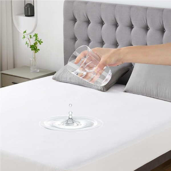 LINENOVA 100% Waterproof Mattress Protector Fully Fitted - Double