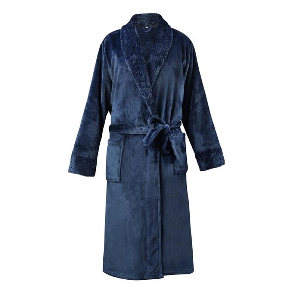 LINENOVA Flannel Robe Night Gown Long Spa Bath Robe For Unisex - S/M