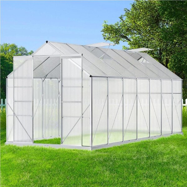 ALFORDSON Greenhouse Aluminium Polycarbonate 4.4x2.4x2.1M
