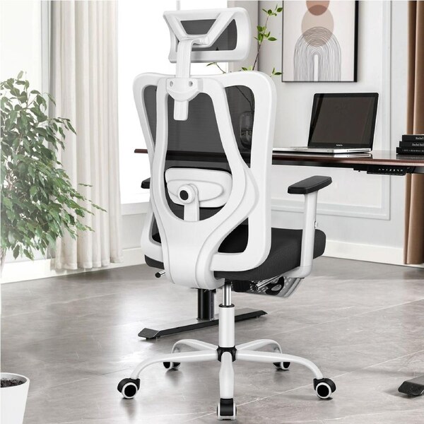 ALFORDSON Ergonomic Office Chair Mesh Seat Black White