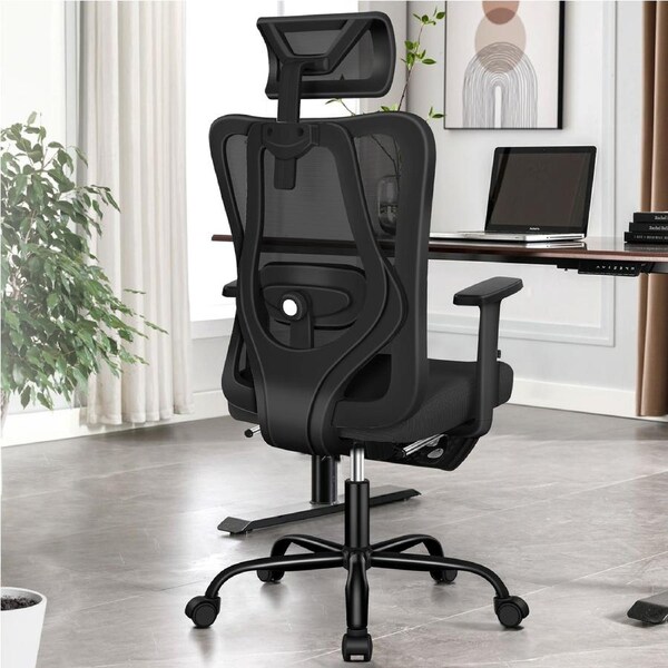 ALFORDSON Ergonomic Office Chair Mesh Seat All Black