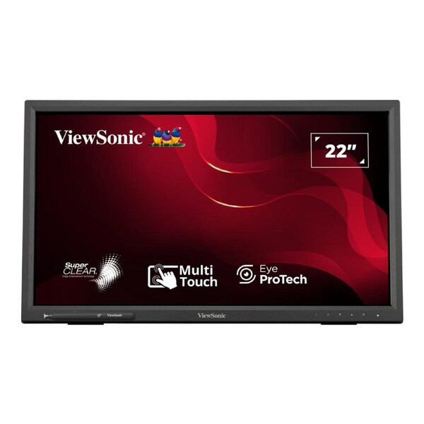 ViewSonic 22' TD2223-2 In-Cell 10 Point Touch FHD Monitor Advanced Ergonomics, Windows, Android, Chrome, Linux, Raspberry Pi, VESA 100, 2024