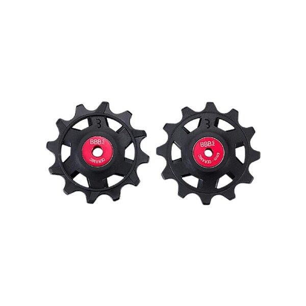 BBB Cycling RollerBoys Derailleur Pulleys 12T-12T Ceramic SRAM Road Black - Black Size 12t