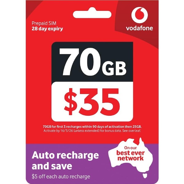 Vodafone $35 Starter Pack SIM Card