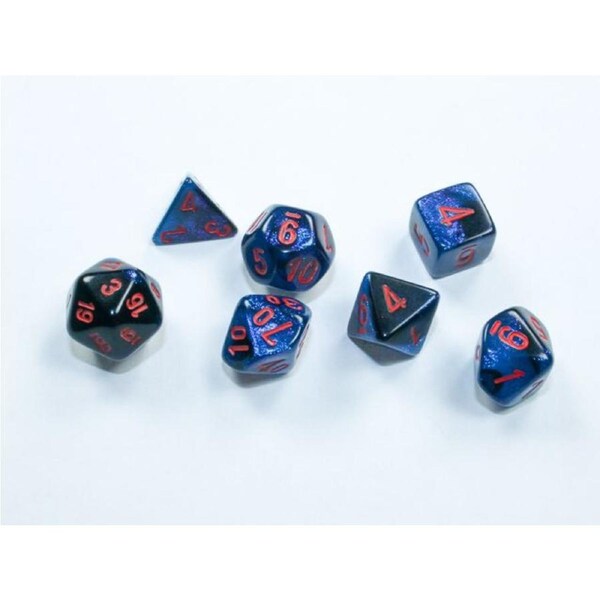 CHX 20658 Gemini Mini Black-Starlight/Red 7-Die Set