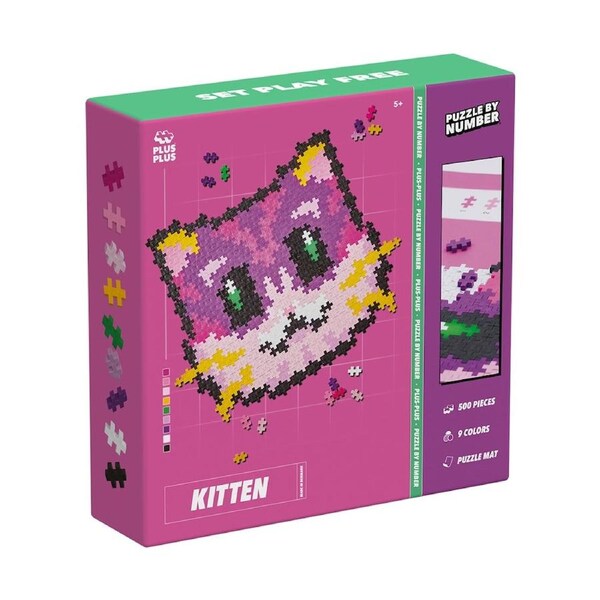 Plus-Plus - Puzzle by Number - Kitten 500 pcs