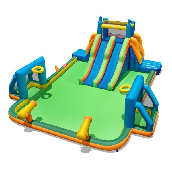 Costway Inflatable Water Slide Park Inflatable Bounce House Inflatable Castle NO Blower