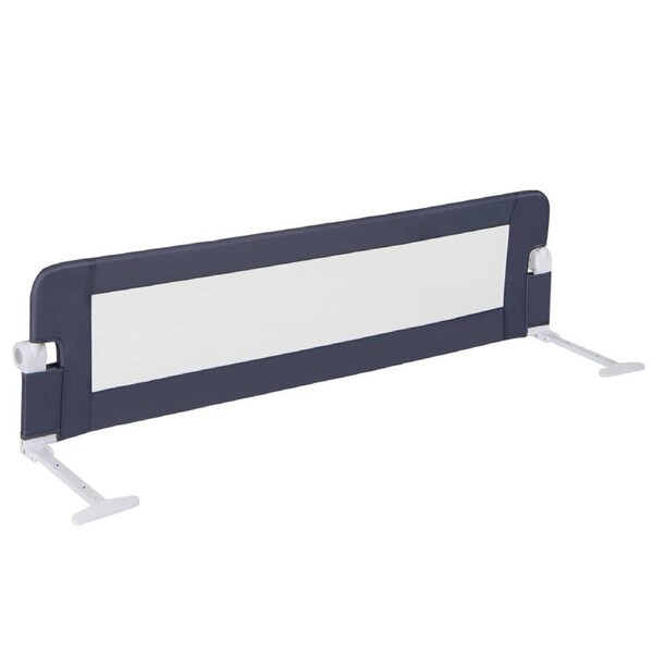 Costway 152x42cm Foldable Bed Guardrail Security Bed Cot Guard Fence for Single Double Queen & King Size Mattress Grey