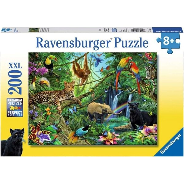 200pc Ravensburger Animals In The Jungle Jigsaw Puzzle 57x24cm Kids/Family 8+